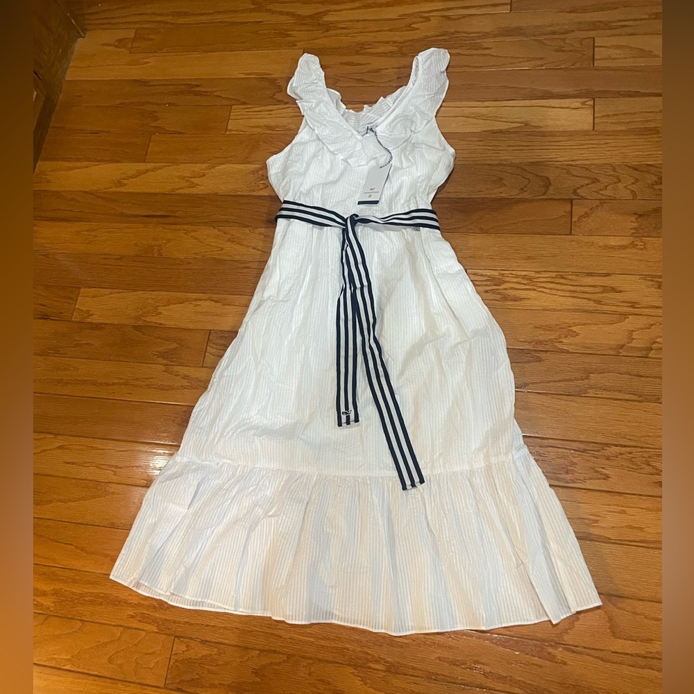 Vineyard Vines for Target Sleeveless White Ruffle Sundress - Medium - NWT - Picture 7 of 15